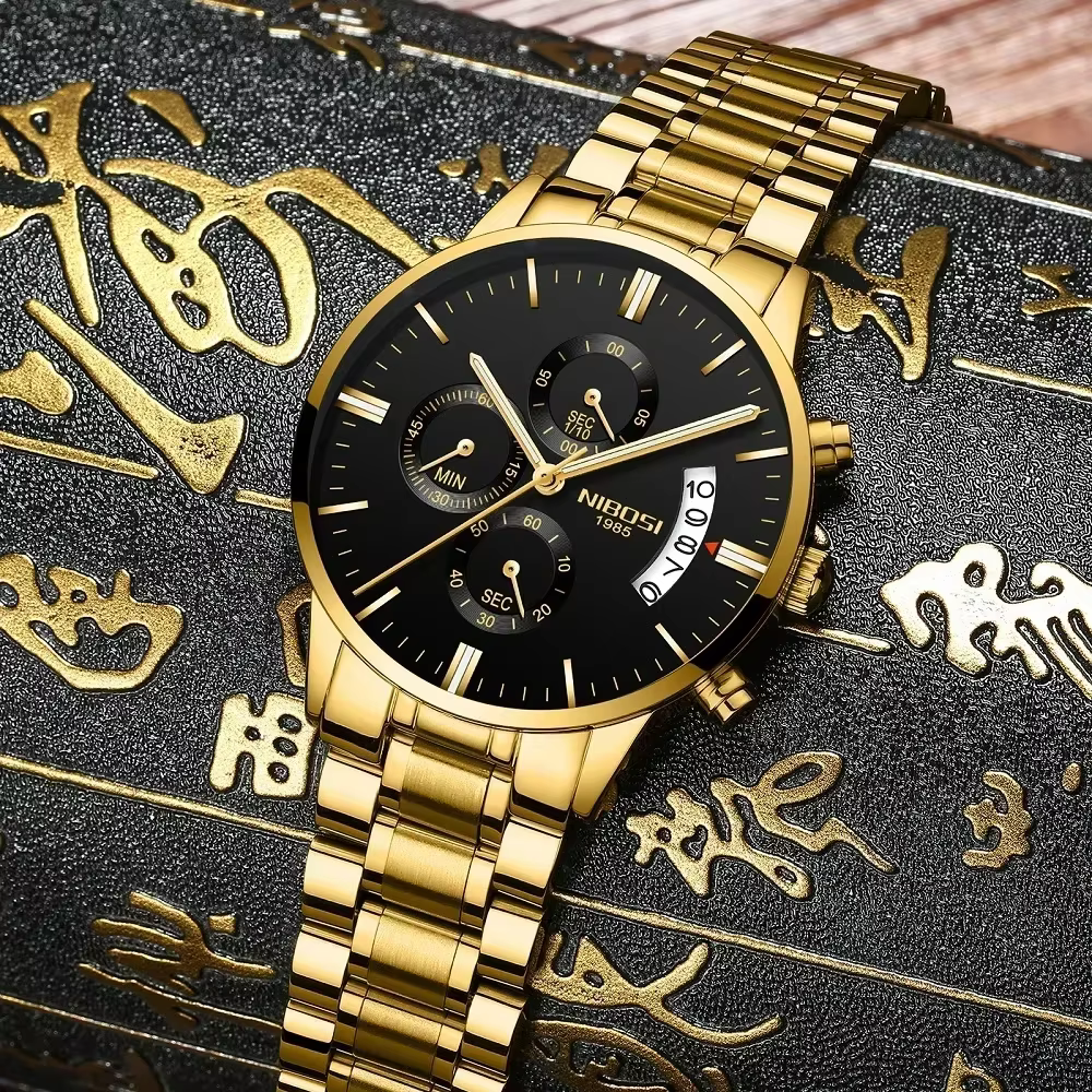 NIBOSI Relogio Masculino luxe hommes montres haut de gamme
