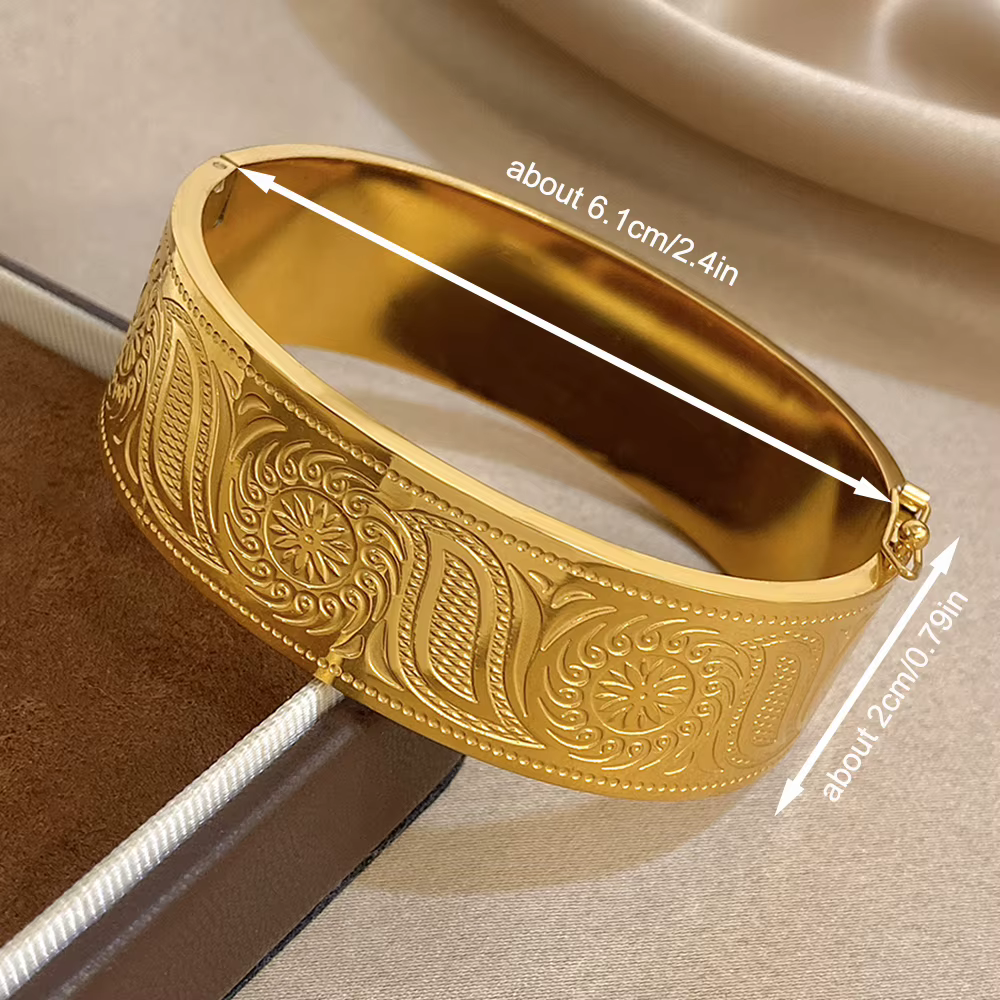 Bracelets épais en acier inoxydable pour femmes et hommes