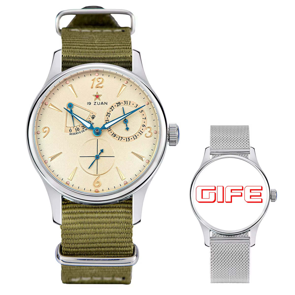 Montre Pilote existent pour Homme, Montres-Bracelets Mécaniques, Mouvement Original ST1780, Clip Saphir, Horloge Rétro Waterpoorf, 40mm, 1963