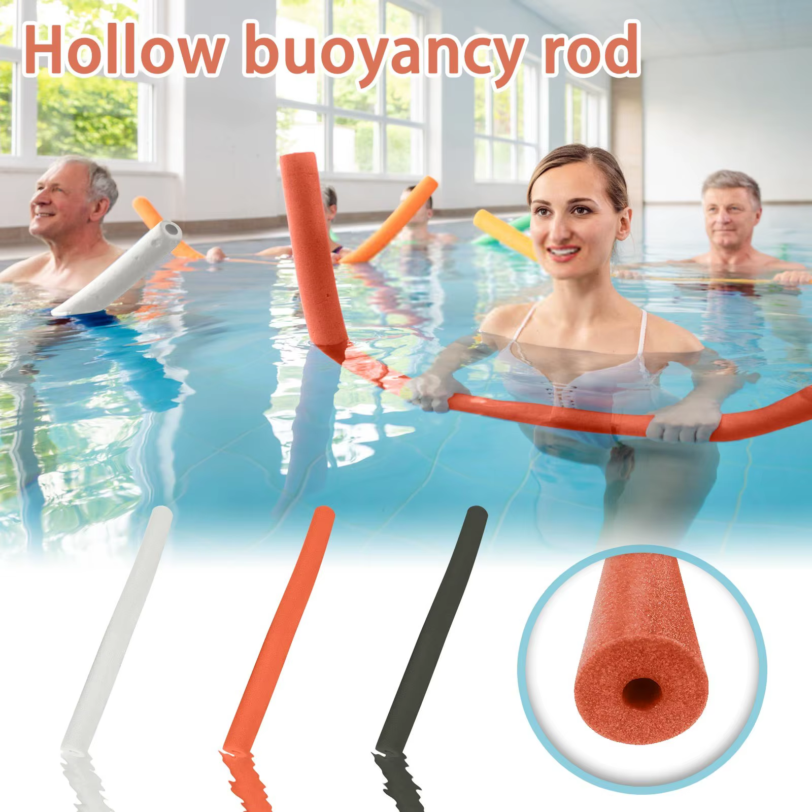 Nouilles de natation pour nouilles de piscine, Tube en mousse Flexible, mousse creuse de couleur vive, accessoires de piscine, bâton de jeu de piscine