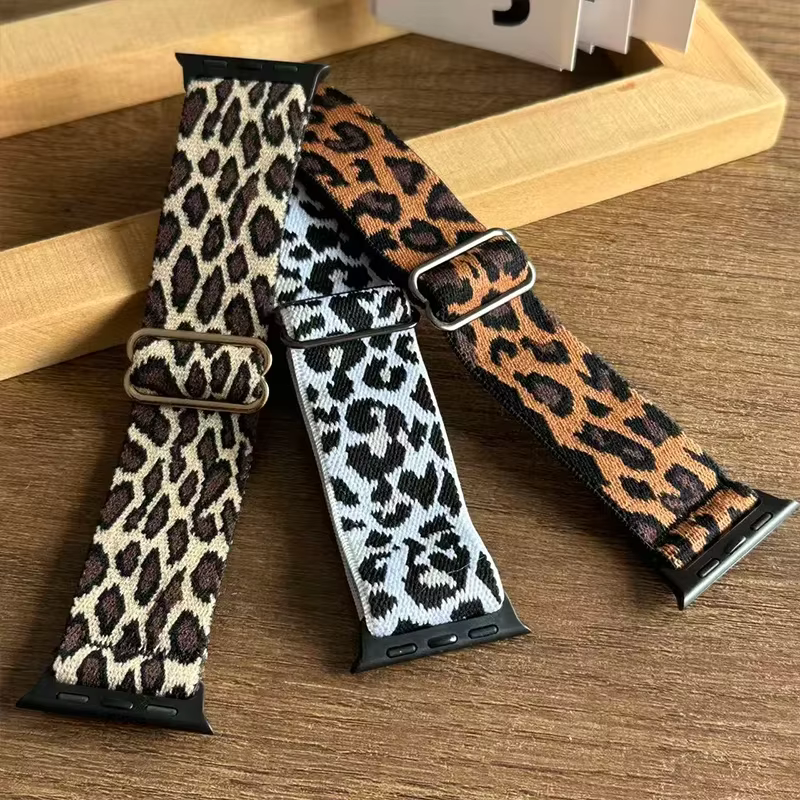 Bracelet léopard pour Apple Watch Series 11 10 9 8 7 6 SE ultra 3 2