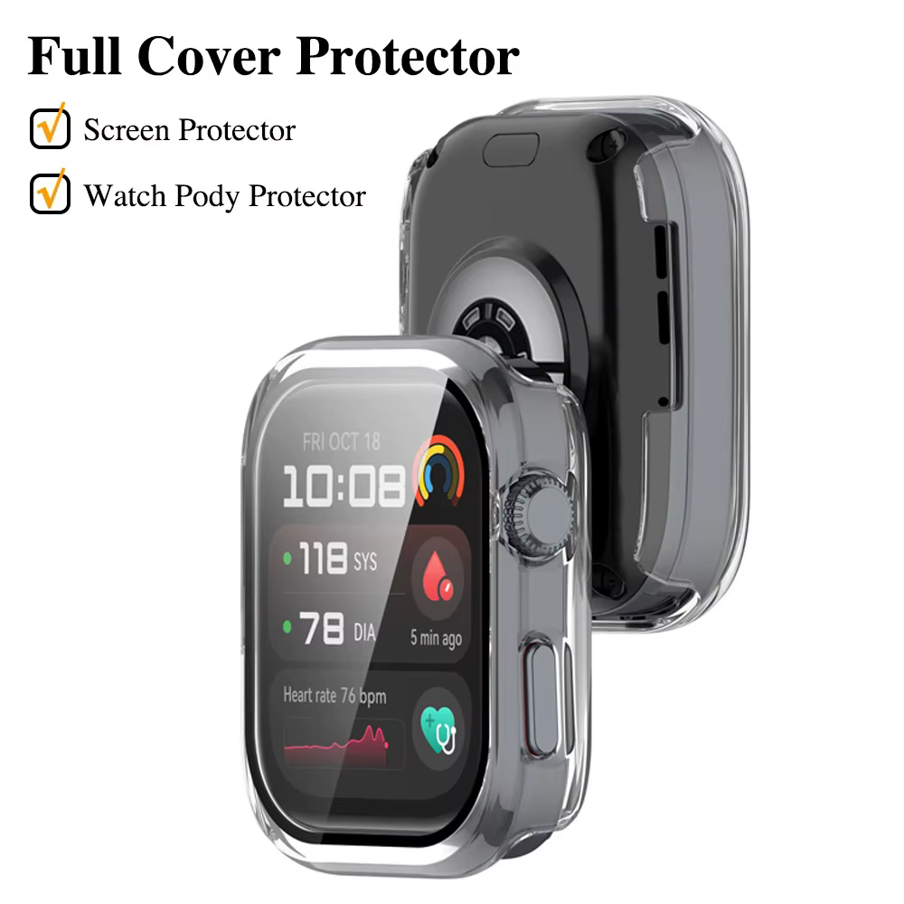 Verre trempé + boîtier PC pour Huawei Watch D2 protecteur d'écran anti-rayures pare-chocs housse de protection