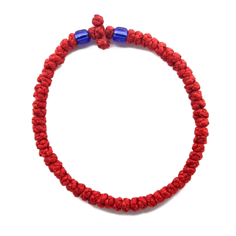 Bracelet en corde prière orthodoxe grecque, fait à main, chrétien, bijoux religieux élégants pour femmes hommes