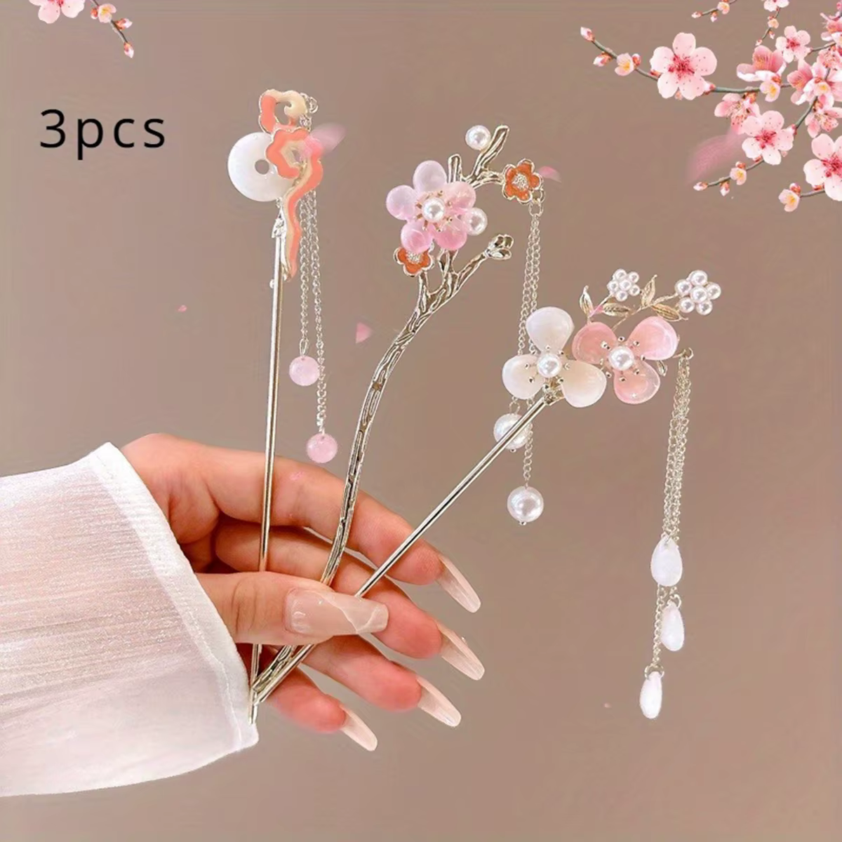 1 pièce Accessoire de cheveux romantique de style chinois, Bijou en alliage, Épingle à cheveux pour femme, Idéal pour le quotidien, Cadeau, Épingle à cheveux tendance pour filles