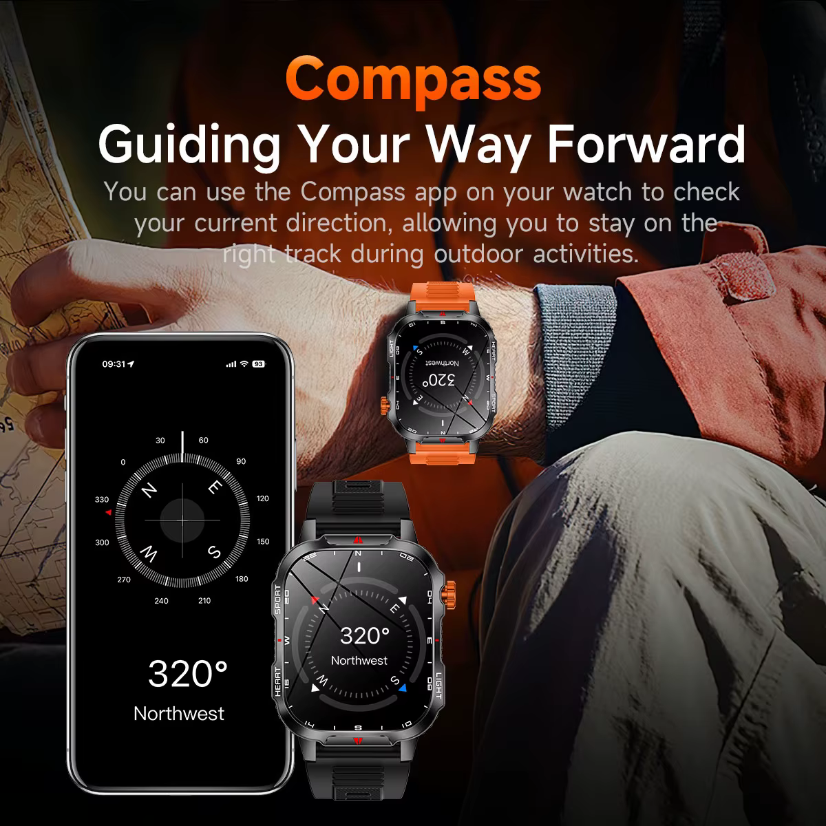 Montre connectée de randonnée globale
