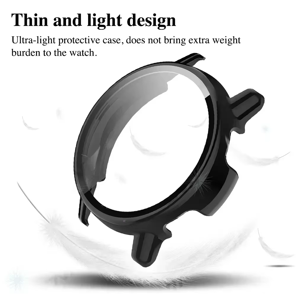 Nouveau verre trempé + PC étui pour Garmin Vivoactive 5 anti-rayures protecteur d'écran housse de protection