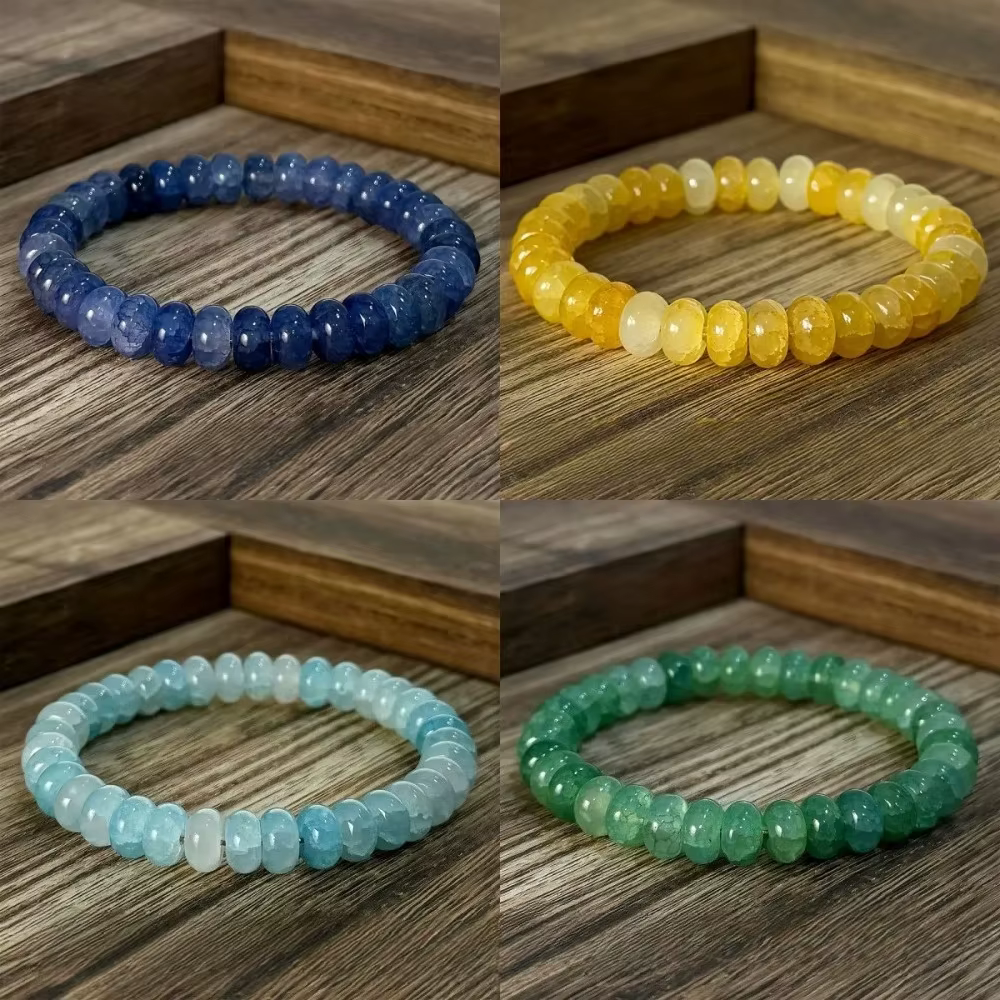 Bracelets multicolores en pierres de cristal pour femmes et hommes