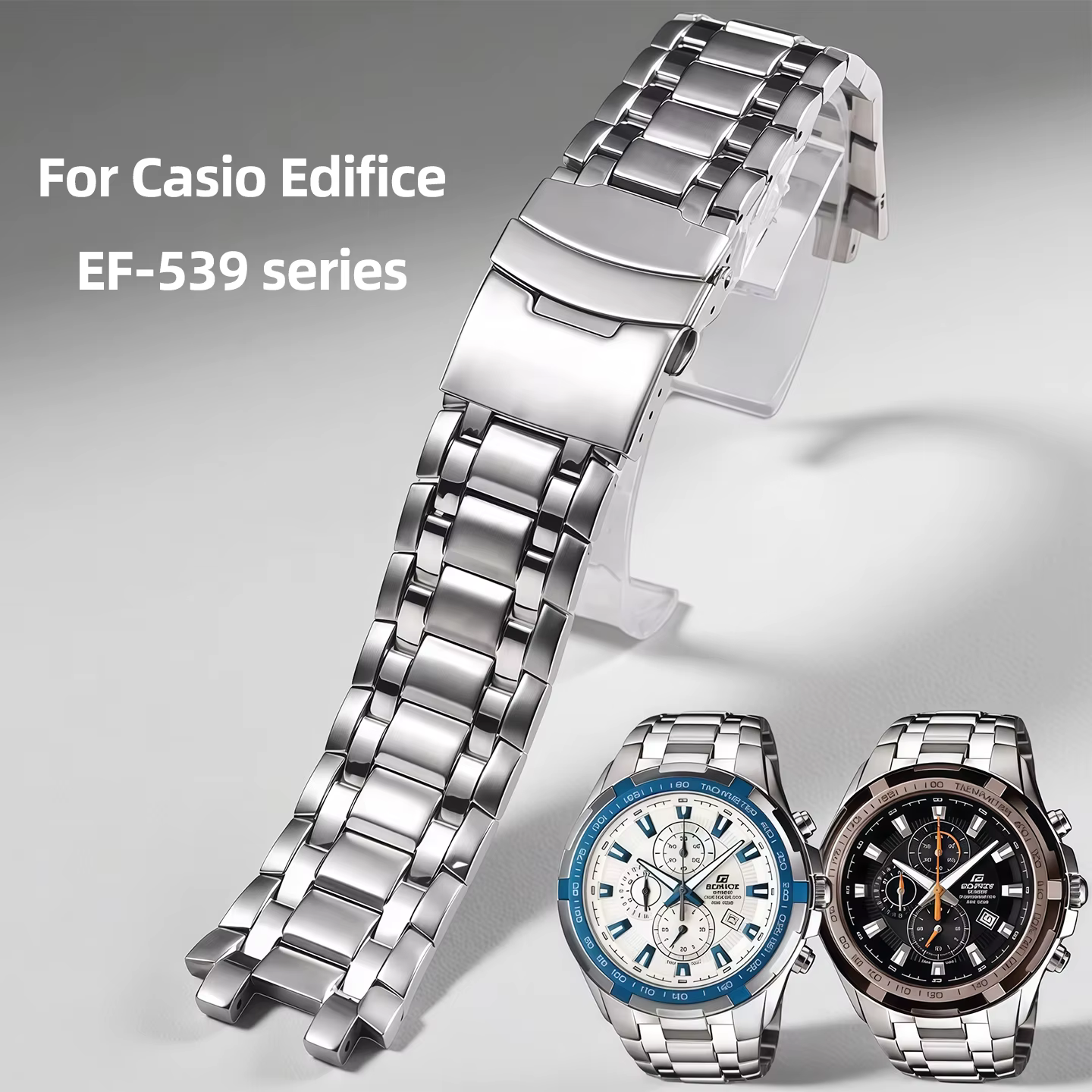 Bracelet de montre en acier inoxydable pour Casio Edifice EF-539