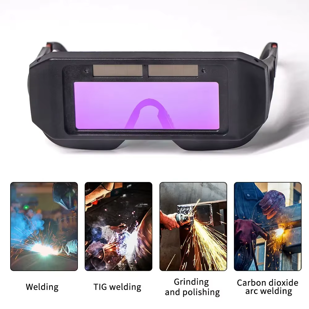 Casque de soudage à énergie solaire, lunettes de soudage à obscurcissement automatique, lunettes de soudeur LCD pour lunettes de soudage Plasma TIG MIG MMA