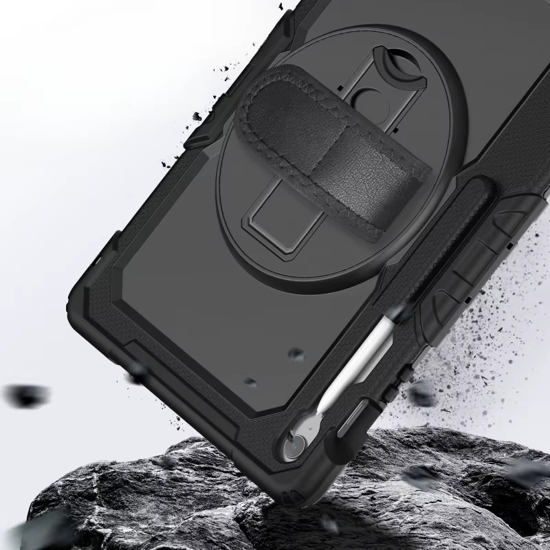 Étui à dragonne pour tablette Apple iPad Pro 12.9 pouces 2018 2018 2022 2021, housse de support robuste, étui blindé antichoc
