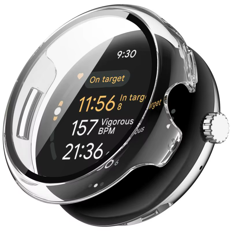 Pour Google Pixel Watch3 41/45MM PC coque Film couverture étui de protection intégré multicolore montre intelligente