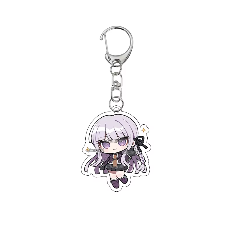 Porte-clés en acrylique version Q de personnage de dessin animé Kawaii Danganronpa Kyoko Kirigiri, accessoire mignon, pendentif, ornement