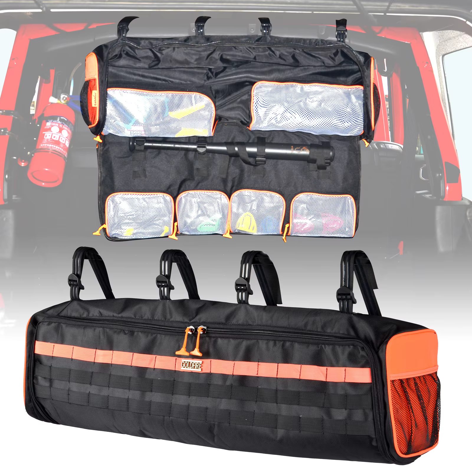 Jeep Wrangler-Sac de rangement pour barre roulante, sacs à outils de voiture, support de kits d'outils de camion, convient aux accessoires LJ TJ JK JL de 1987 à 2020