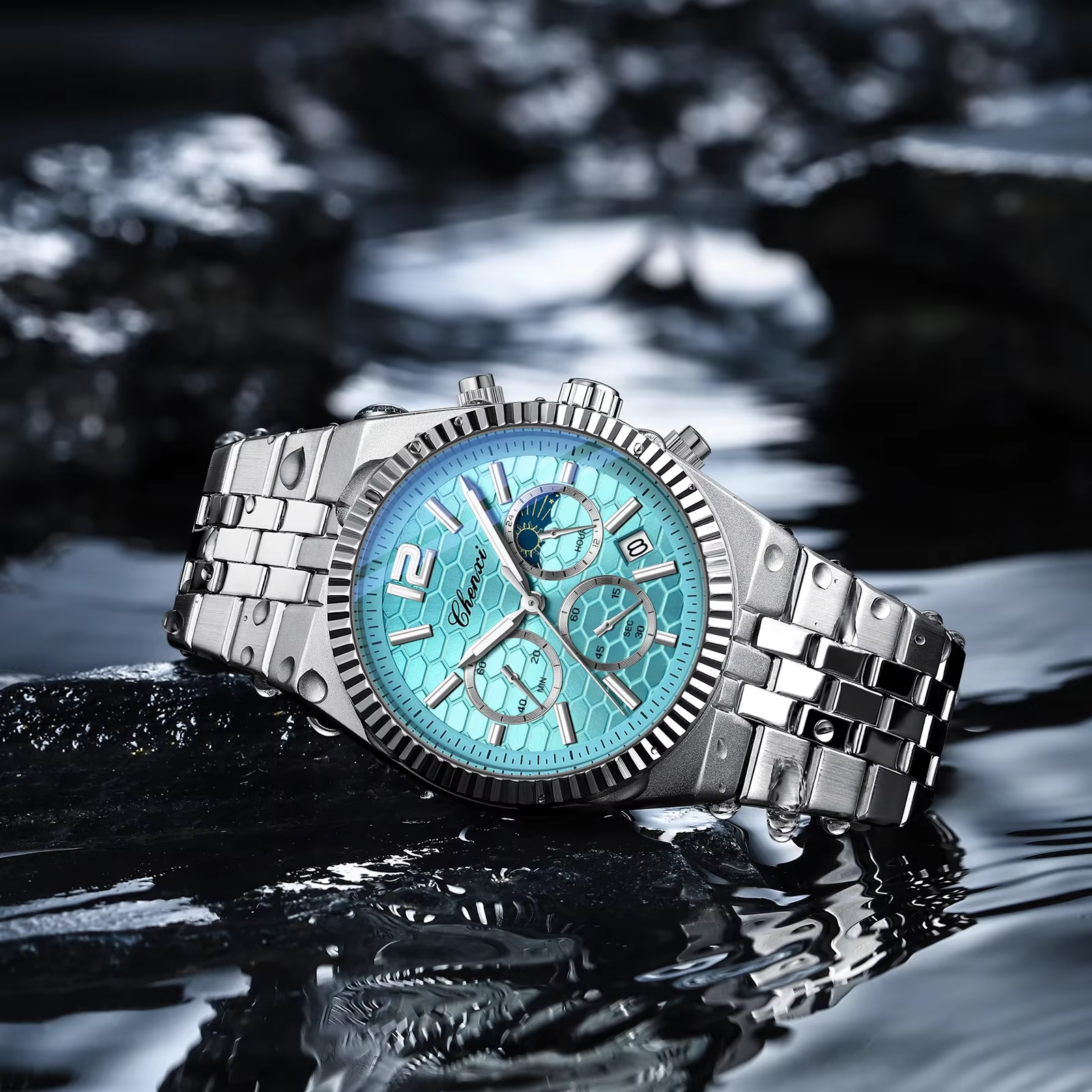 CHENXI Original hommes montre à Quartz étanche affaires chronographe homme montre-bracelet lumineux mode bracelet en