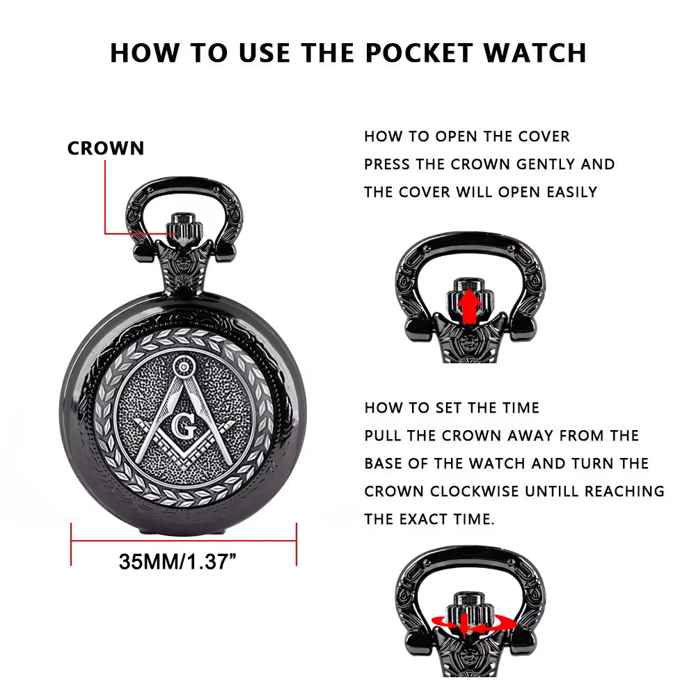 Montre de poche en forme de dôme en verre