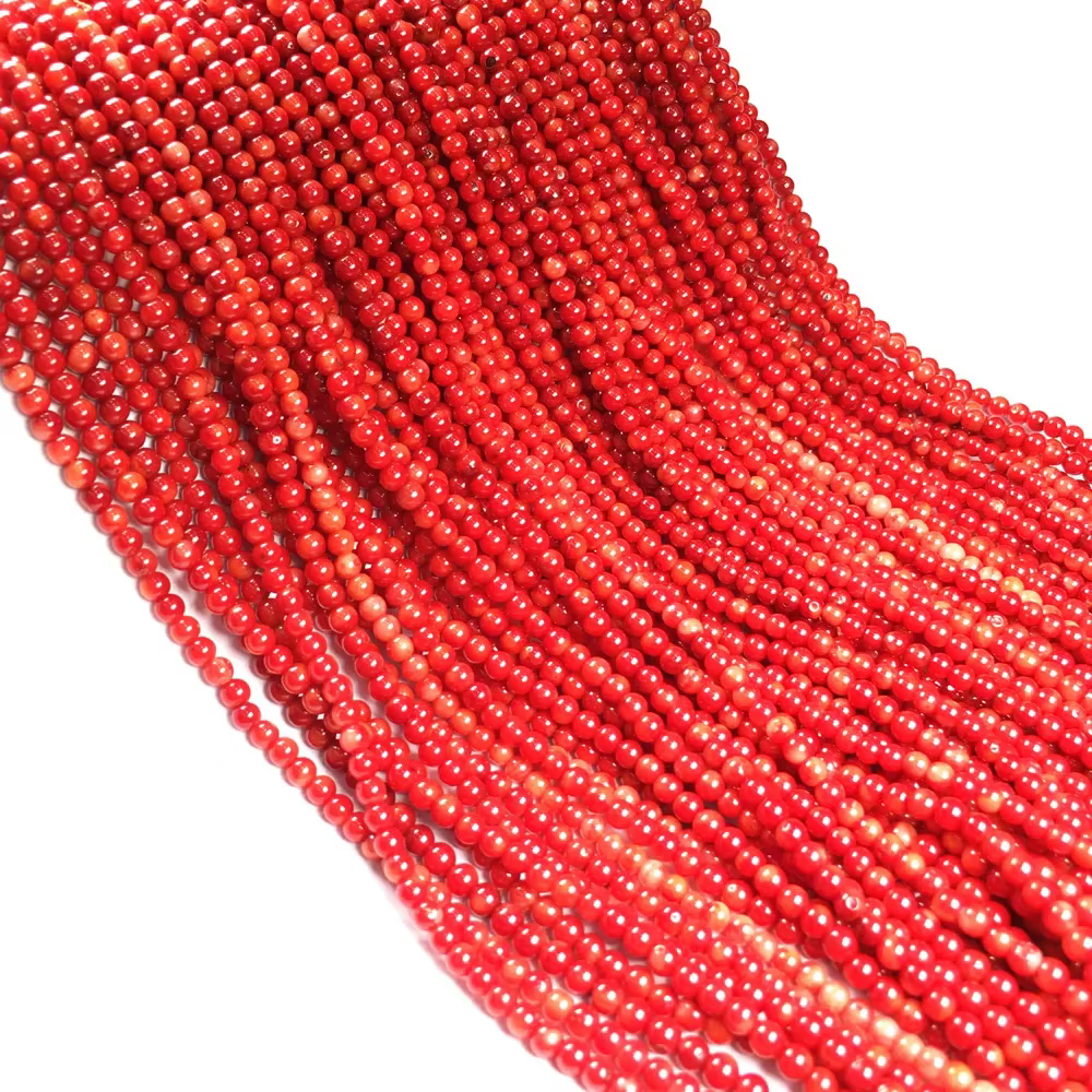 Perles Rondes Rouges pour Travaux Manuels, Accessoires de Bijouterie, Bracelets, Colliers, Boucles d'Oreilles, DIY