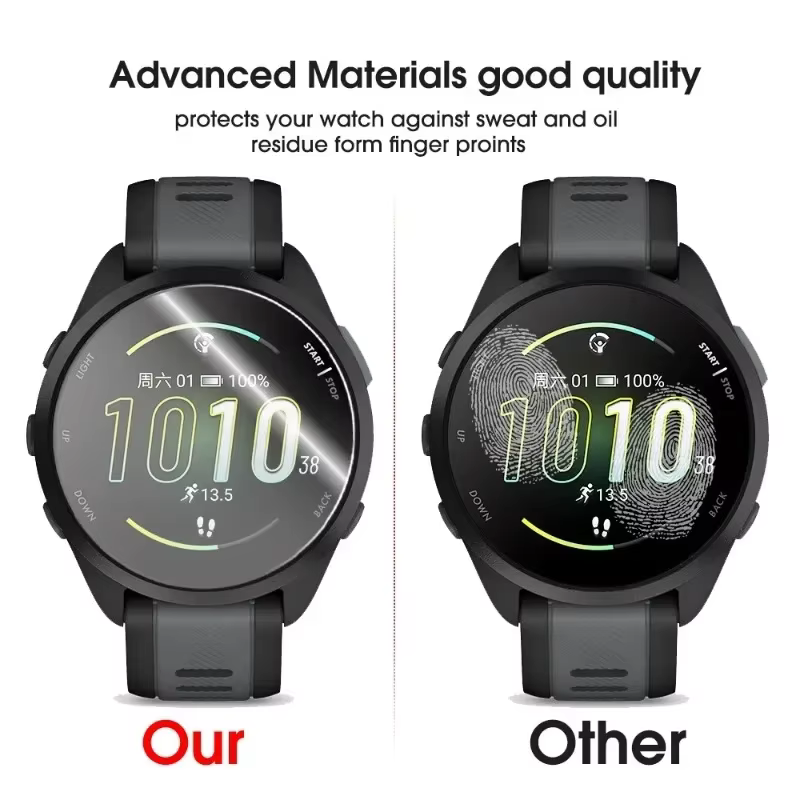 Verre trempé pour Garmin Forerunner 165 965 945 935 220 225 230 235 255s 735XT 620 630 montre Film de protection d'écran anti-rayures