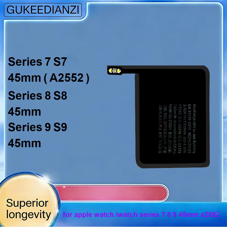 Batterie de montre stable 0-309mAh pour Apple Watch pour iWatch Series 7 8 9 45MM A2552