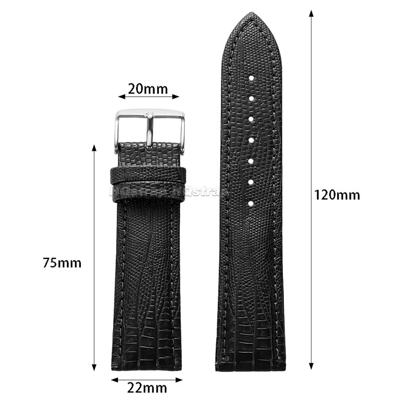 Bracelet de montre en cuir 18mm 20mm 22mm pour Omega