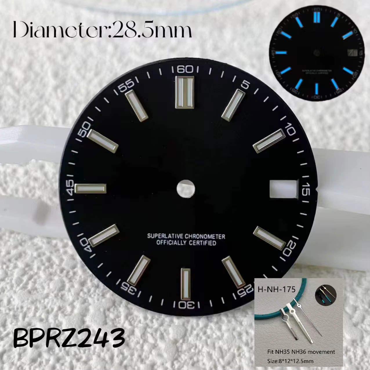 Cadran lumineux bleu avec logo S