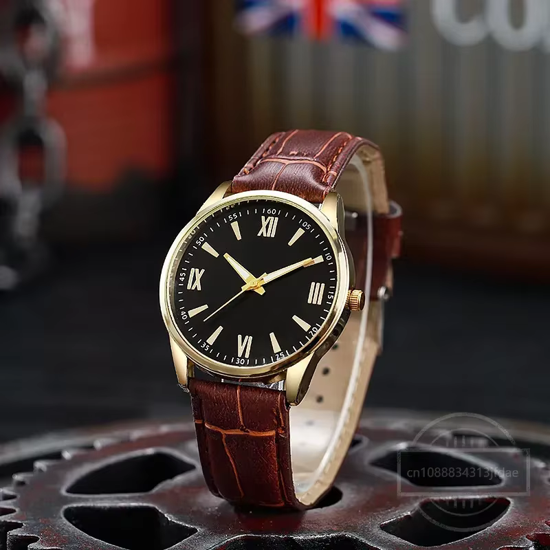 Montre de Luxe Minimaliste en Cuir Ultra Mince pour Homme