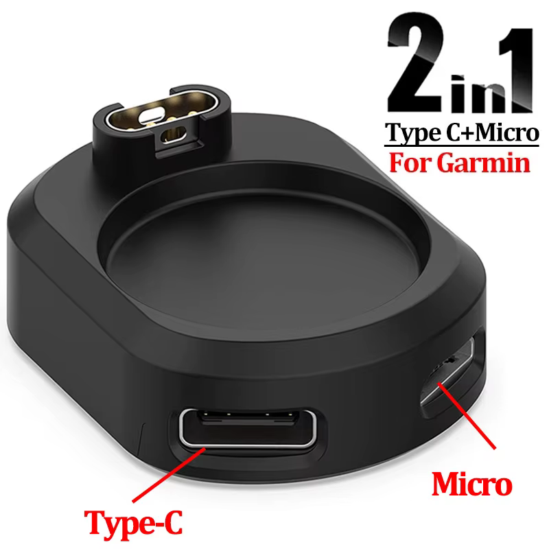 Pour Garmin Fenix 6 7 Venu Forerunner 955 convertisseur de chargeur de montre pour Apple ios Micro USB Type C