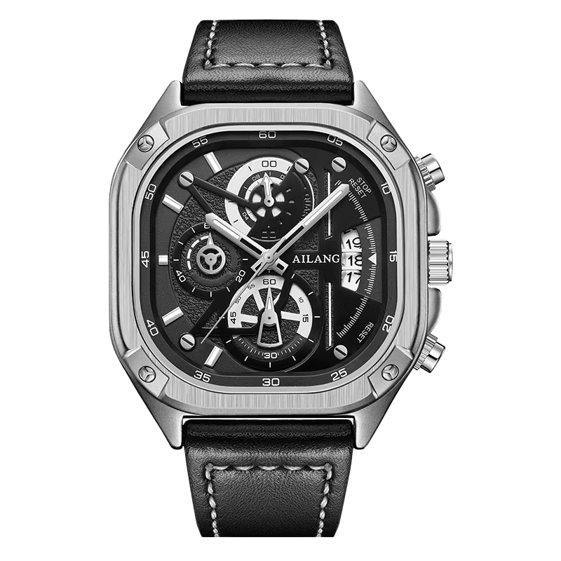 AILANG Tourbillon montres en cuir Couple ensemble unisexe
