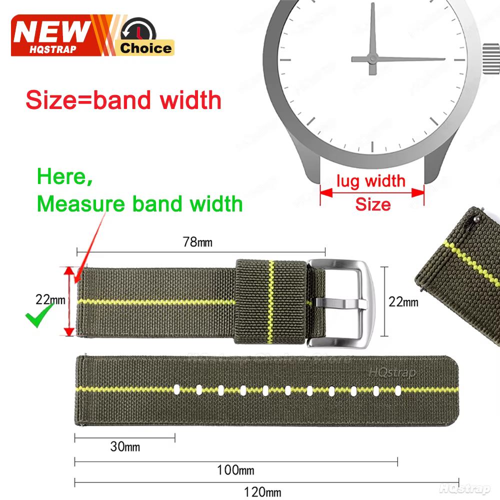 Nouveau bracelet de montre en nylon élastique tissé, 18mm 20mm 22mm, universel, à libération rapide, pour montre militaire, bracelet pour femmes et hommes