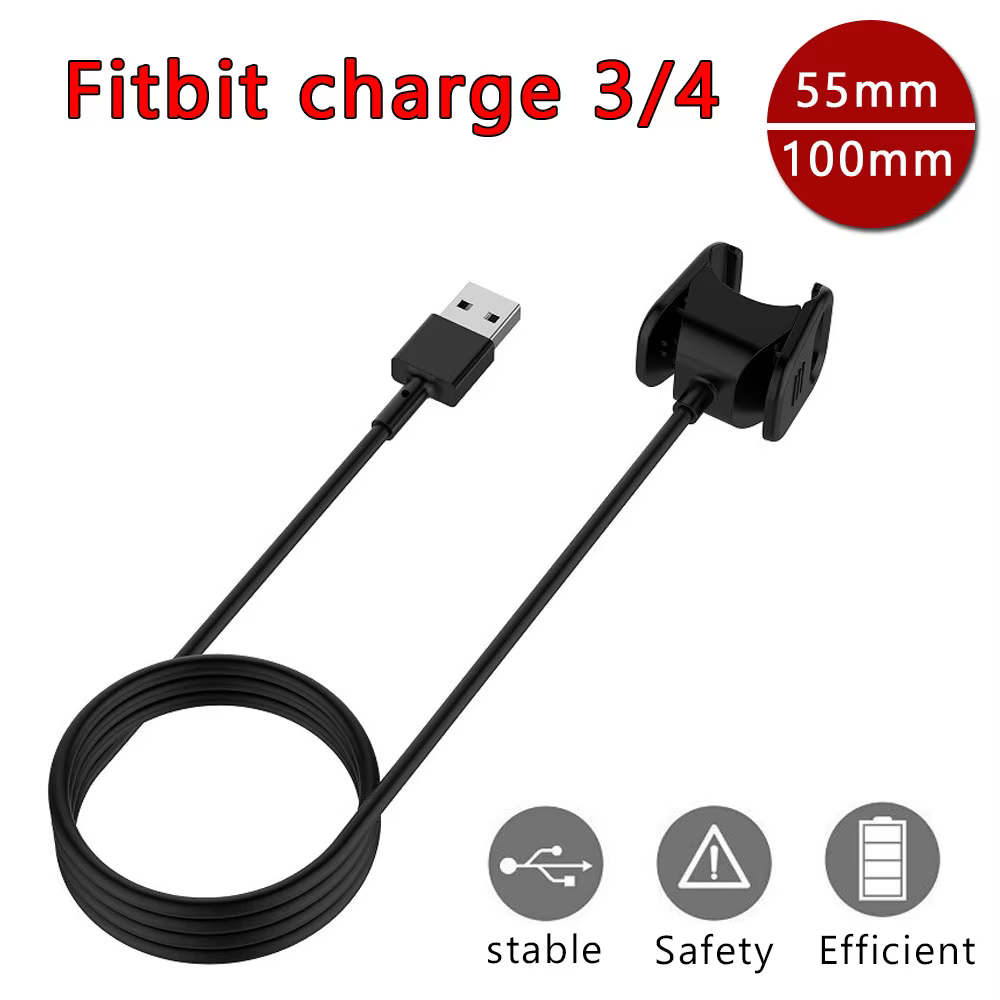 Chargeur USB pour Fitbit Charge 3 4