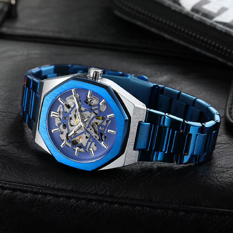 FORSINING mode automatique hommes montres haut de gamme mécanique Transparent étanche militaire en acier inoxydable