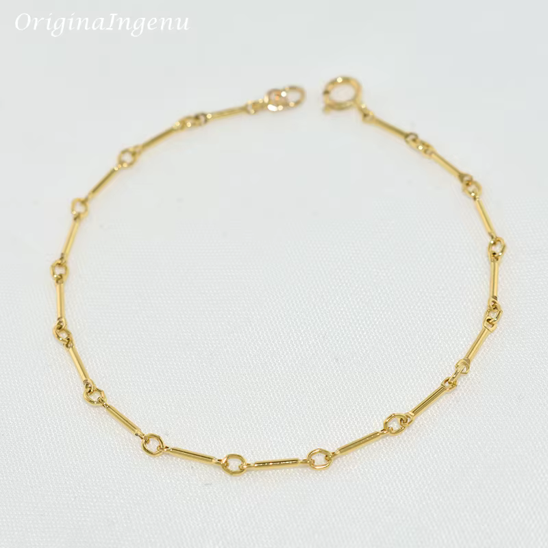 Bracelet rempli d'or 14 carats pour femme, bijoux faits à la main, breloques Boho, bracelets de cheville vintage, cadeau de demoiselle d'honneur