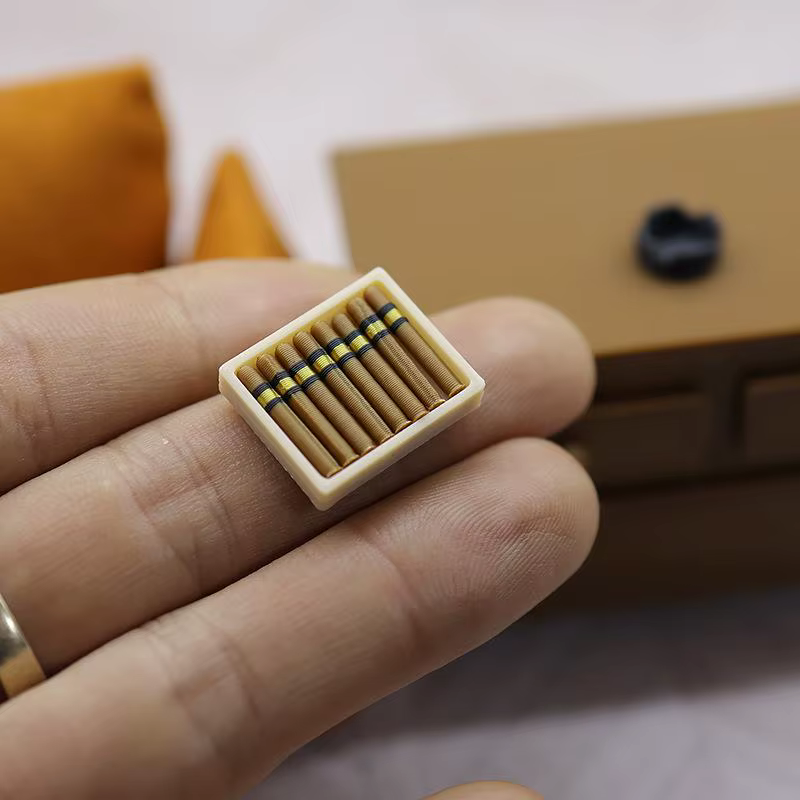NOUVEAU! Jouets de simulation pour maison de poupée 1/12, kit de cendrier de cigare miniature, modèle d'ornement de cigarette, accessoires de décoration pour maison de poupée
