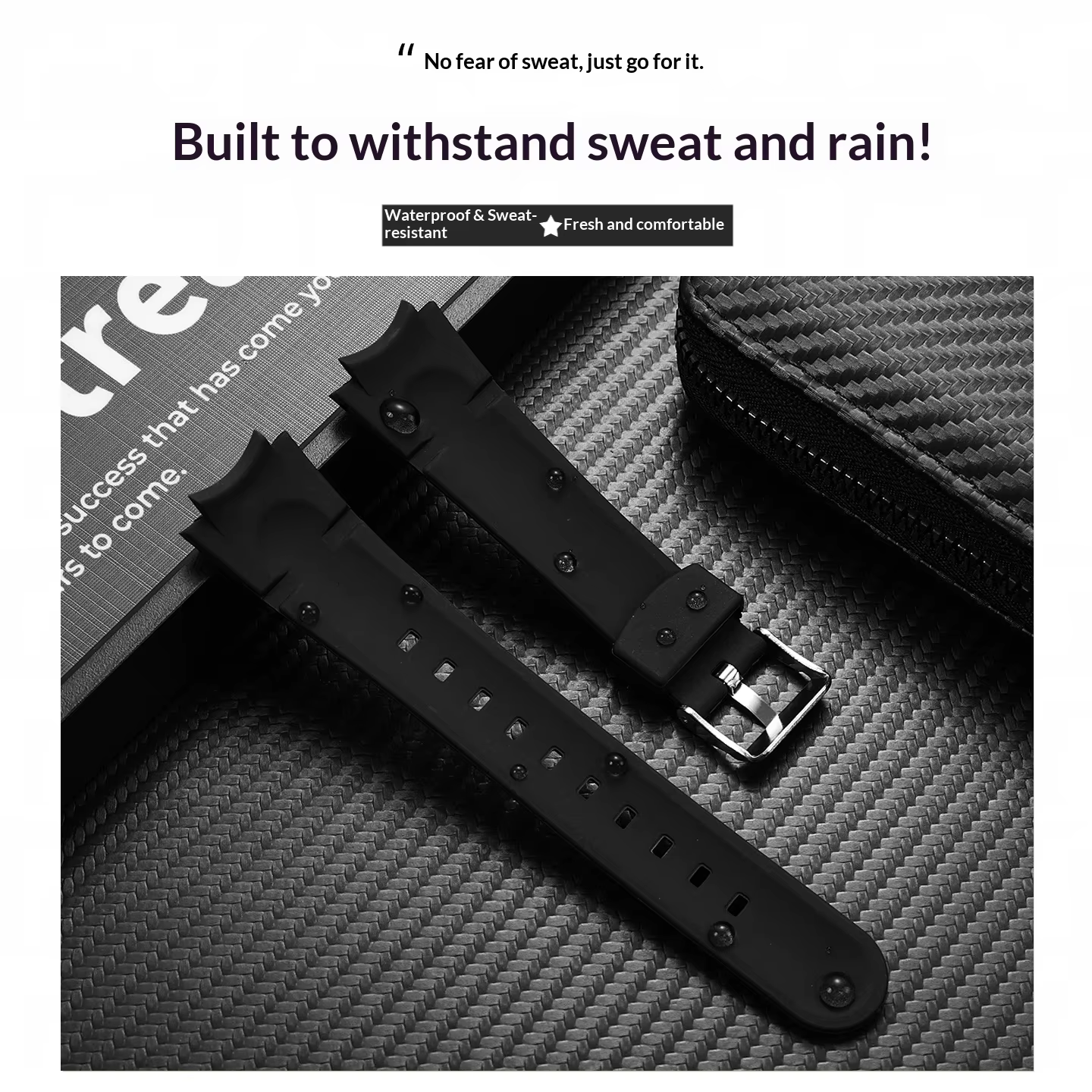 Bracelet de montre en Silicone noir pour Casio EDIFICE EF-305