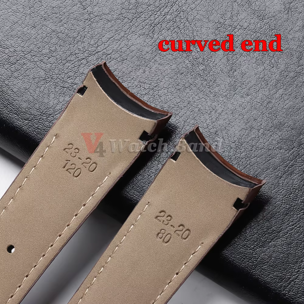 Bracelet de montre à extrémité incurvée pour ceinture