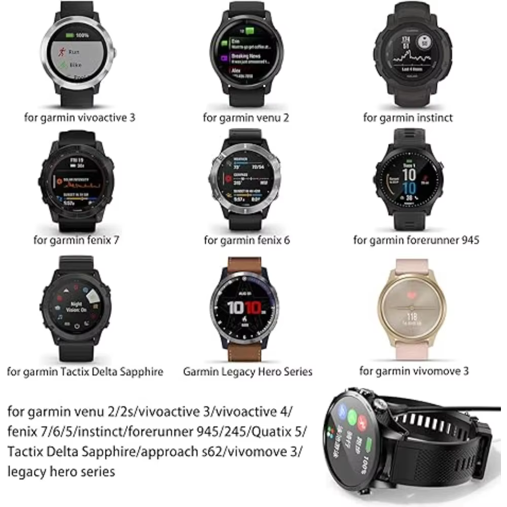 Chargeur USB pour montre connectée Garmin Forerunner 965 955 945 935 745 265 255 245 55 45