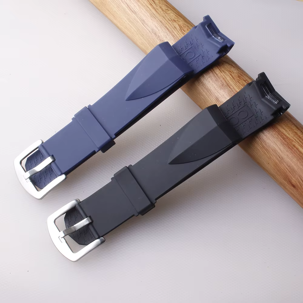 22mm 24mm Bracelet de montre en Silicone en caoutchouc