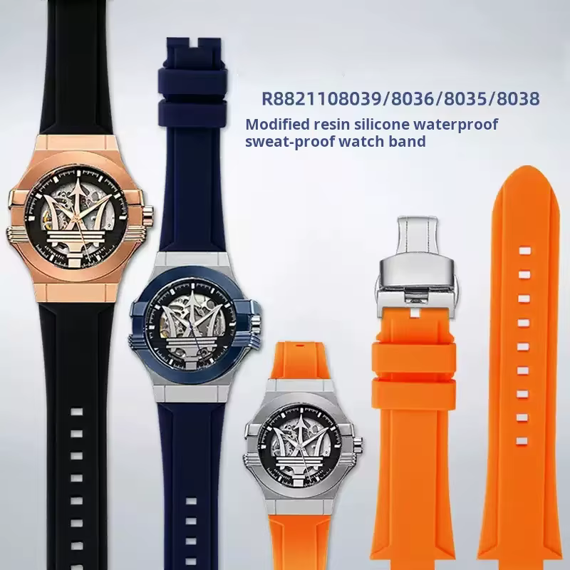 Pour bracelet de montre en caoutchouc de silicone Maserati R 8821108025 R R 8821108039 /8038/8035/8025