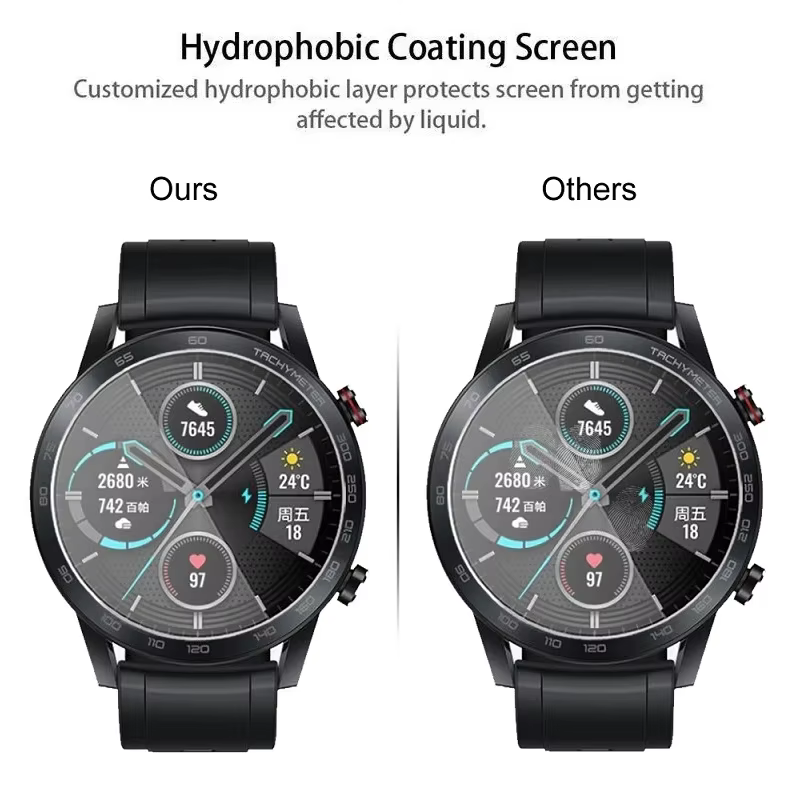 Montre intelligente ronde diamètre 37mm 36 38 39 40 30 31 34 32 33 35mm 42 43 44 45 46 41 MM Film de protection d'écran en verre trempé
