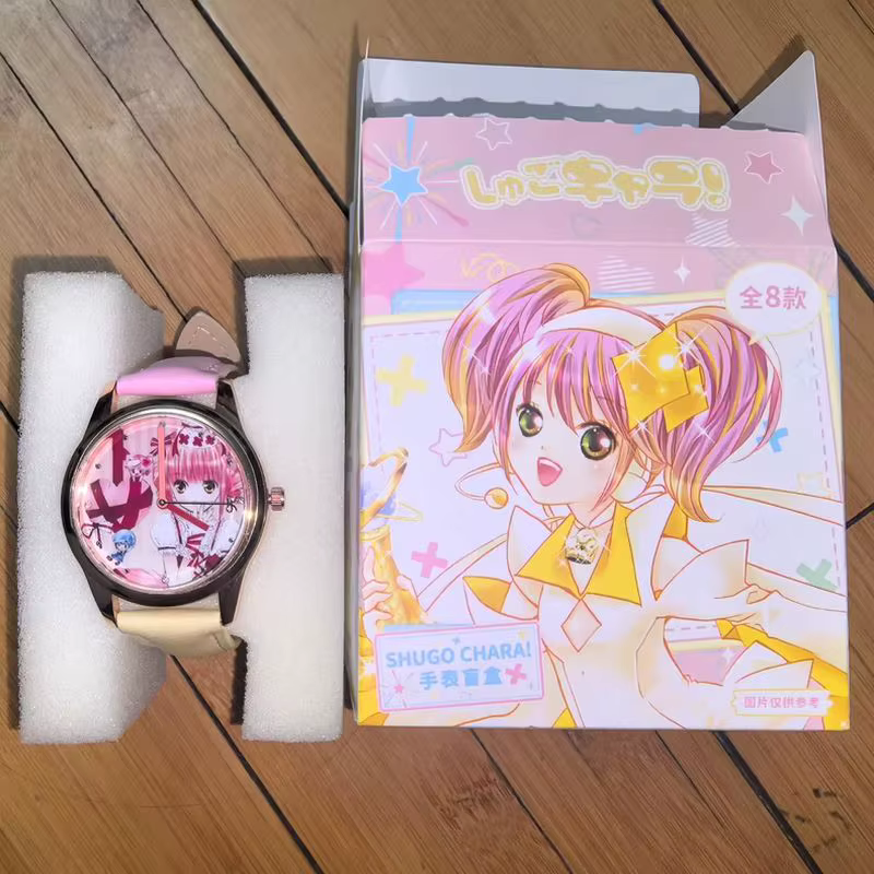 En stock – Boîte mystère authentique Shugo Chara : Montres de collection Tsukiyomi Utau, Hinamori Amu, Tsukiyomi Ikuto, Dia Ran, Meiqi Suu