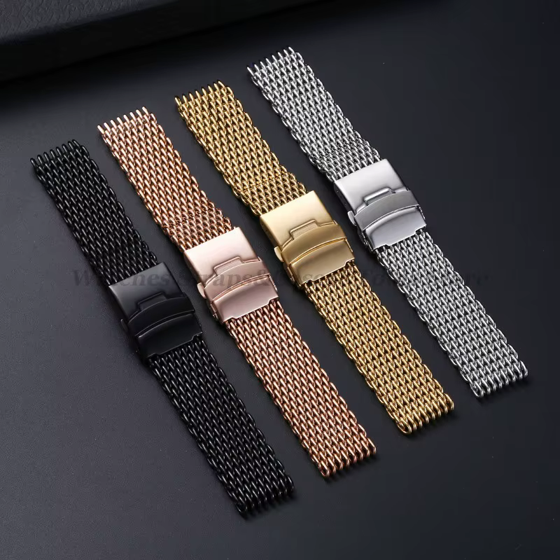 Bracelet de montre requin 4.0mm d'épaisseur pour Seiko pour Omega 18mm 20mm 22mm 24mm