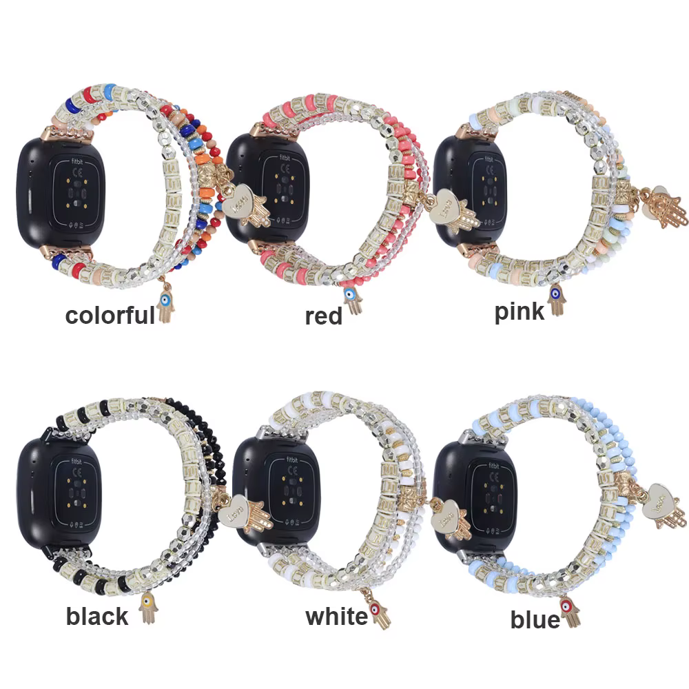 Bracelet de luxe pour Fitbit Versa 3/ Versa 4/fouet 2 bandes