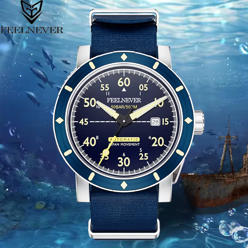 FeelNever-Montres mécaniques d'extérieur pour hommes