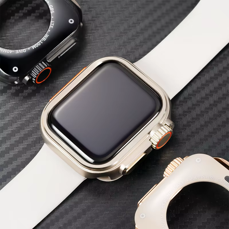 Étui de protection en alliage métallique pour Apple Watch 11 10 46 mm