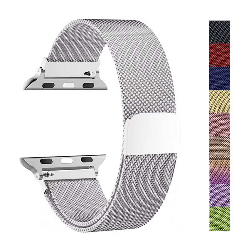 Bracelet à boucle milanaise pour Bracelet de montre Apple, en maille métallique, série iWatch 4 5 6 7 8 9 Ultra 49mm 44mm 40mm 45mm 41mm