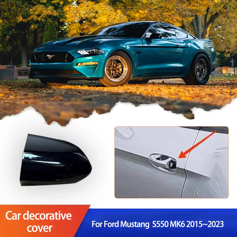 Couvercle de trou de clé décoratif pour poignée de porte de voiture, accessoires pour Ford Mustang S550 MK6 6th 6Isabel 2015 ~ 2023 2016 2017 2018 2019 2020