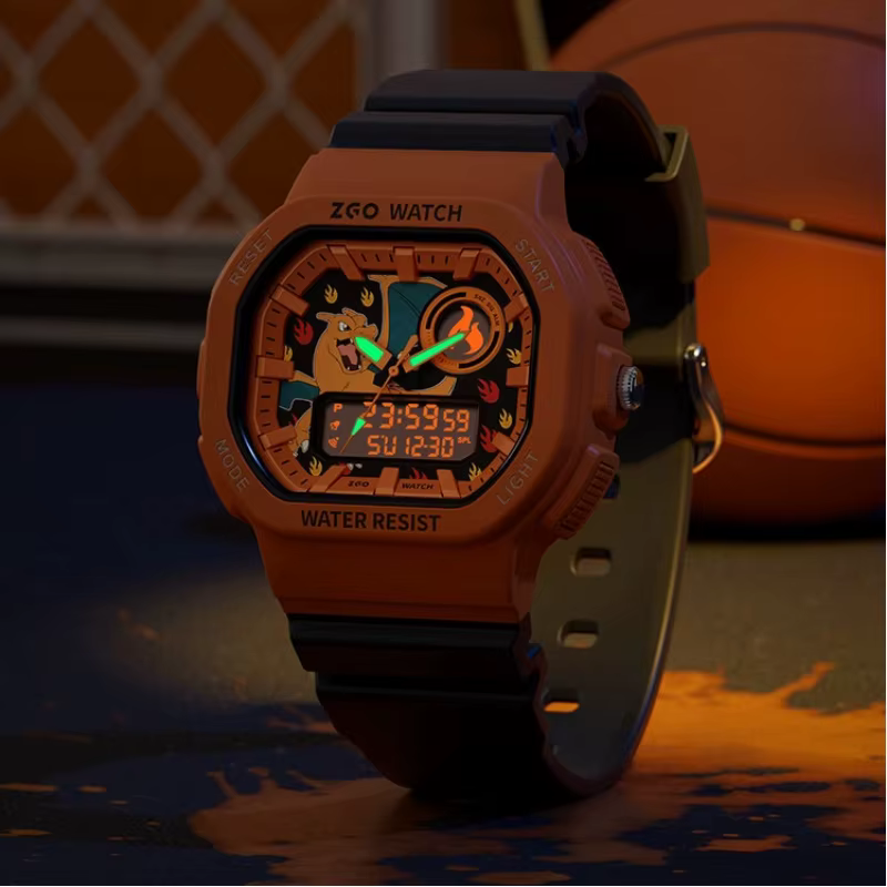 Montre numérique ZGO Pokemon Co Branded Charizard