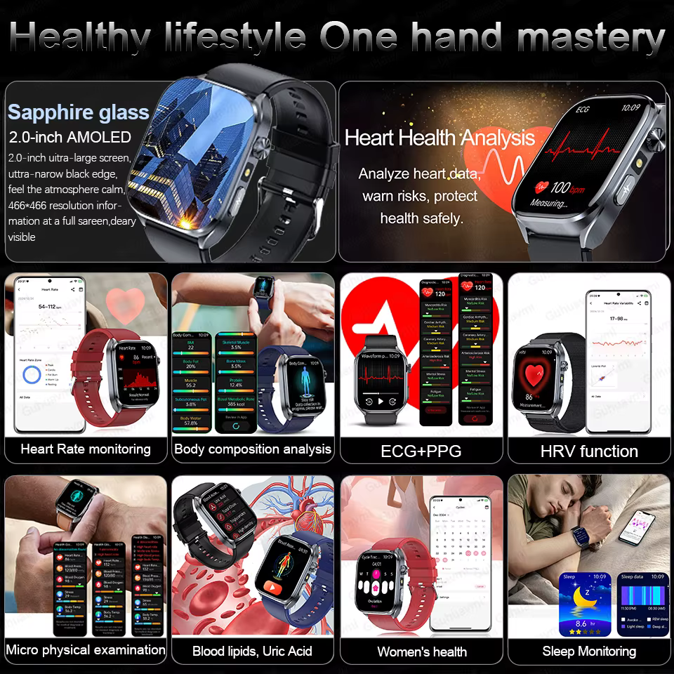 Nouvelle Montre Connectée ECG Précise 2026 pour Hommes : Analyse de la Santé Cardiaque