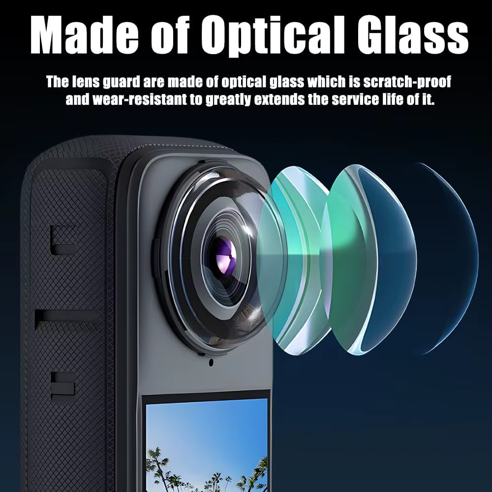 Kit d'accessoires pour Insta 360 X5 comprenant un étui de transport/une coque en silicone/des protections d'objectif/du verre trempé pour écran/une base de support en silicone