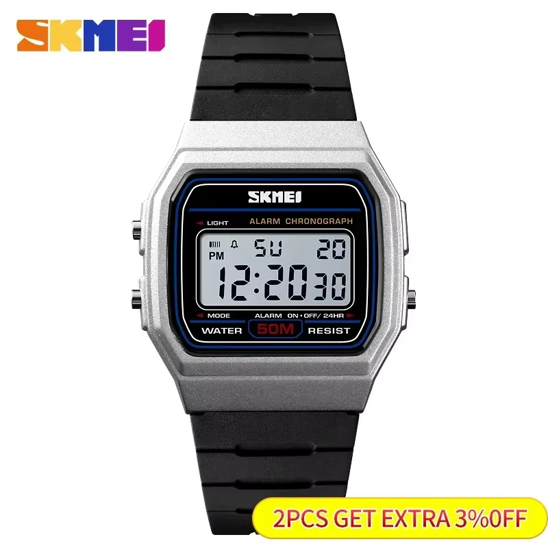 SKMEI 1412 mode femmes montre numérique affichage étanche Date semaine femme montre-bracelet sport Couple montres Relogio Feminino