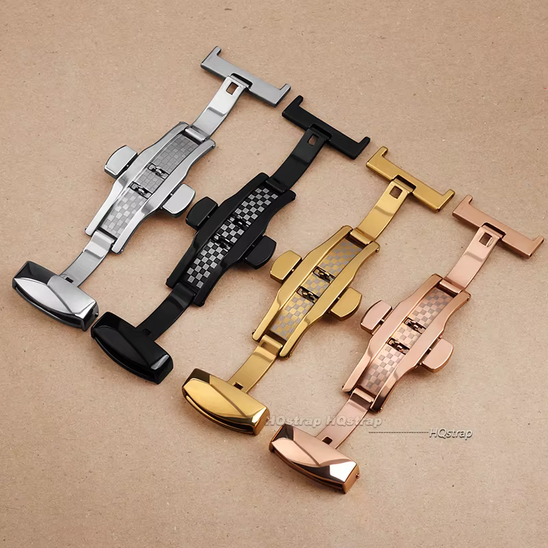 Fermoir papillon en acier inoxydable pour bracelet de montre
